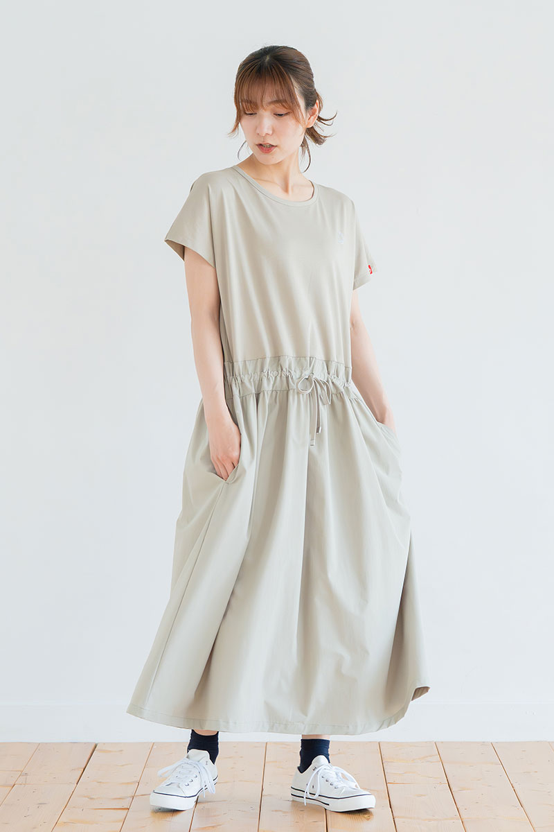 ソロナUvcoolワンピース ベージュ 1528-1440