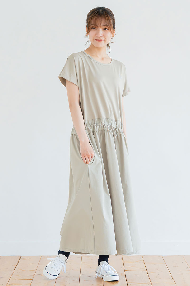 ソロナUvcoolワンピース ベージュ 1528-1440