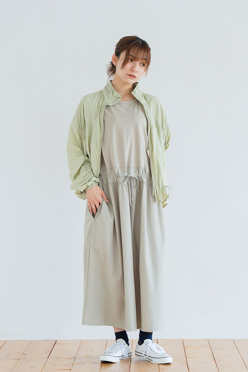 ソロナUvcoolワンピース ベージュ 1528-1440