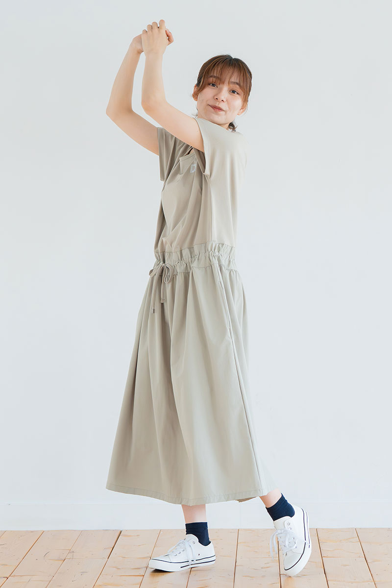 ソロナUvcoolワンピース ベージュ 1528-1440