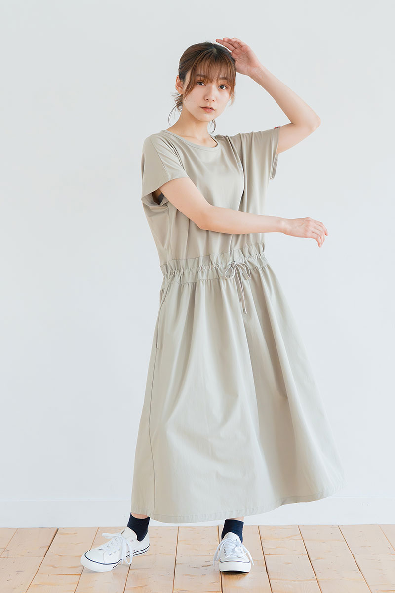 ソロナUvcoolワンピース ベージュ 1528-1440