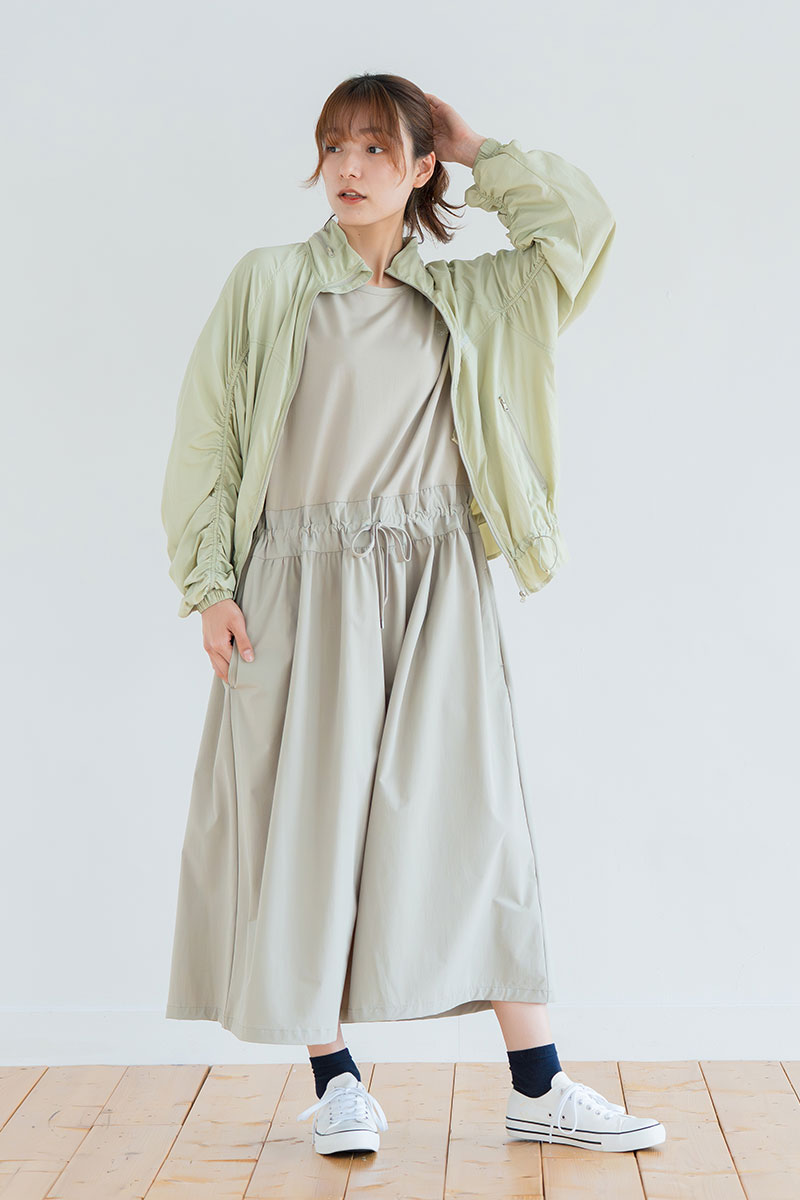 ソロナUvcoolワンピース ベージュ 1528-1440