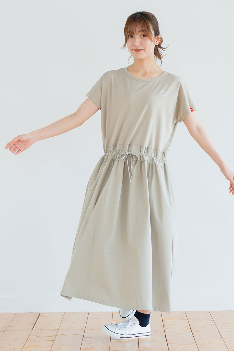 ソロナUvcoolワンピース ベージュ 1528-1440