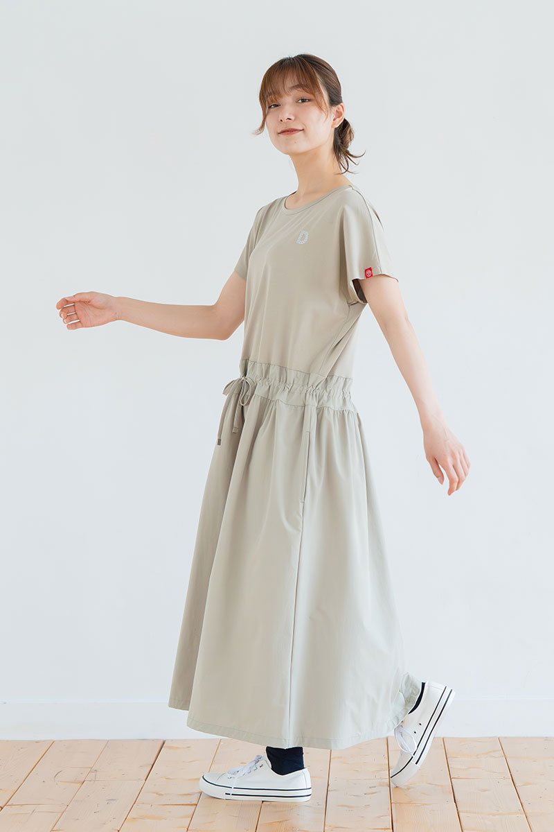 ソロナUvcoolワンピース ベージュ 1528-1440