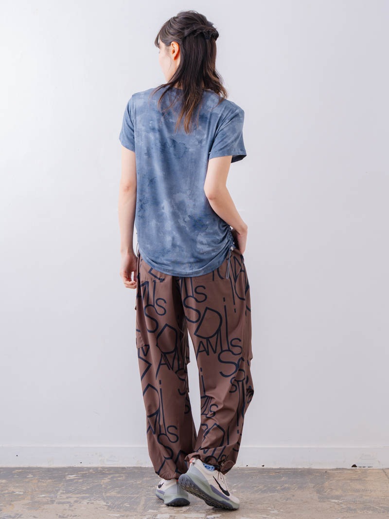 フロッキープリント Tシャツ ブルー 1534-1457