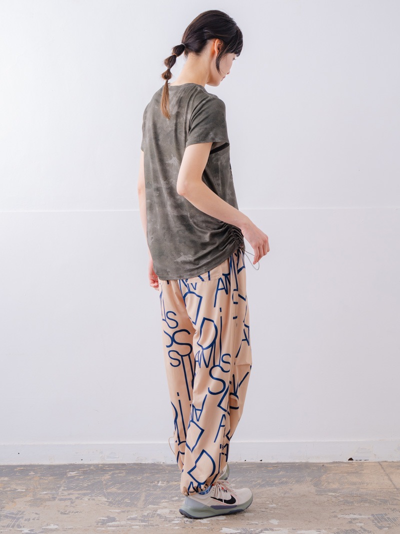 フロッキープリント Tシャツ カーキ 1534-1457