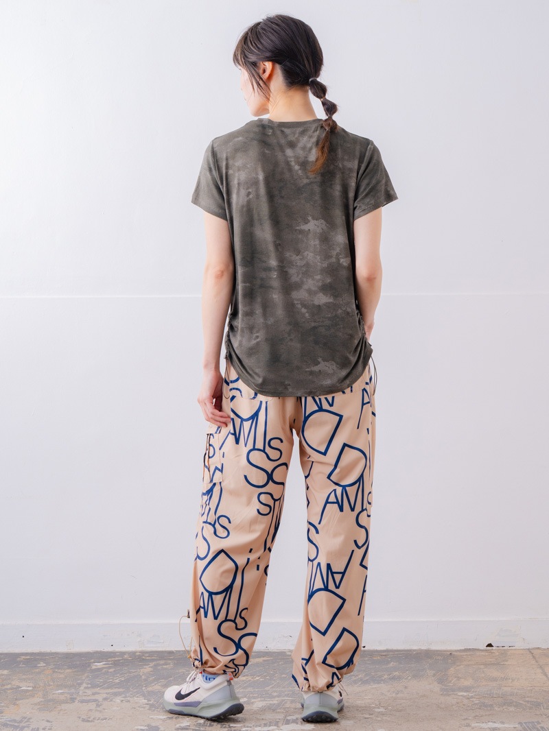 フロッキープリント Tシャツ カーキ 1534-1457