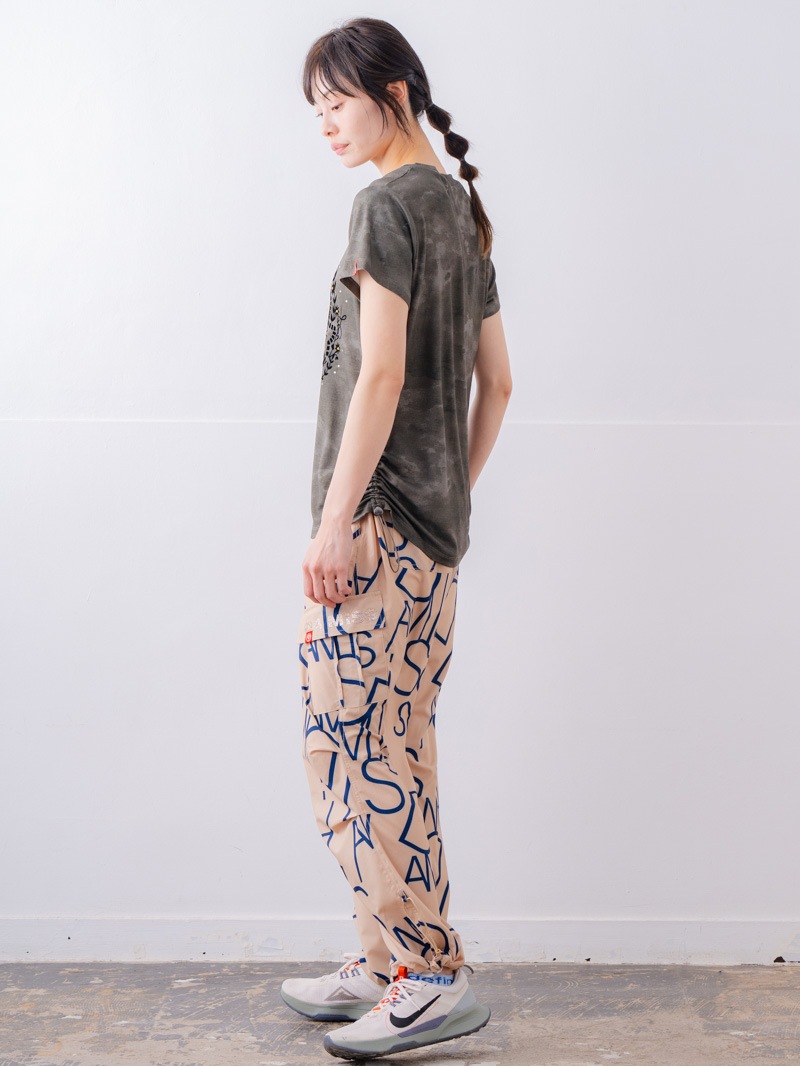 フロッキープリント Tシャツ カーキ 1534-1457