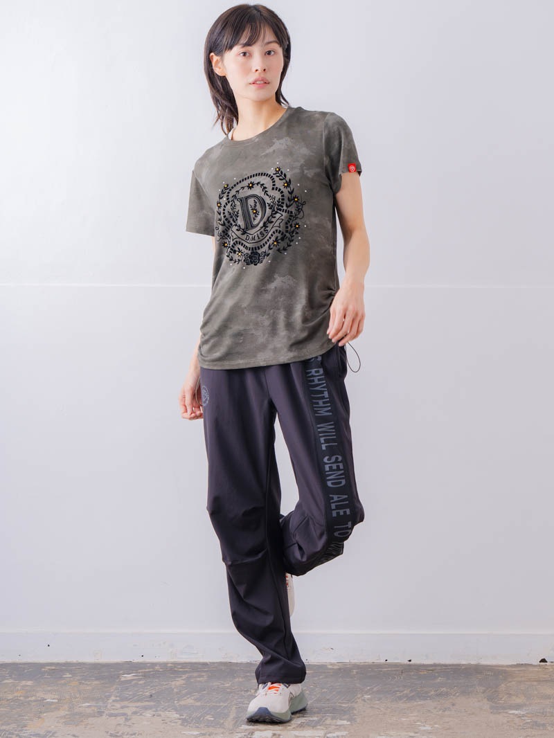 フロッキープリント Tシャツ カーキ 1534-1457