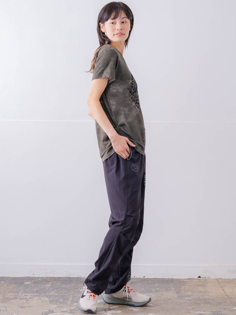 フロッキープリント Tシャツ カーキ 1534-1457