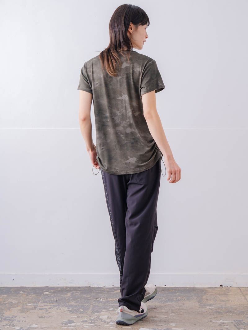 フロッキープリント Tシャツ カーキ 1534-1457