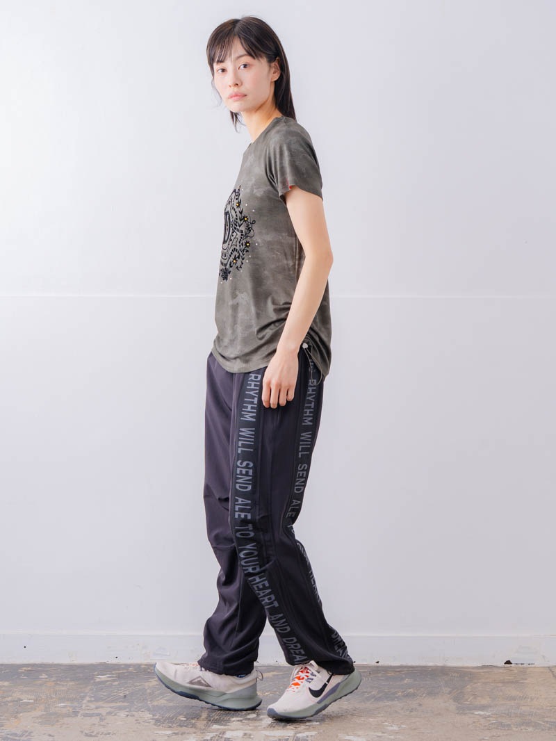 フロッキープリント Tシャツ カーキ 1534-1457