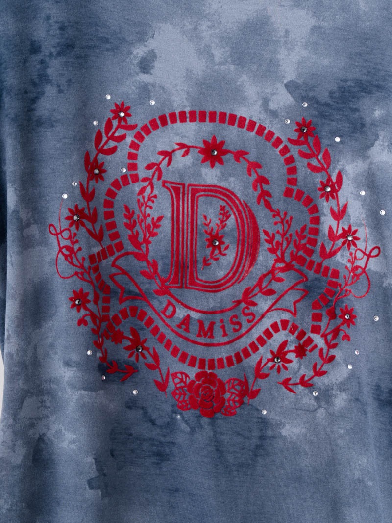 フロッキープリント Tシャツ カーキ 1534-1457