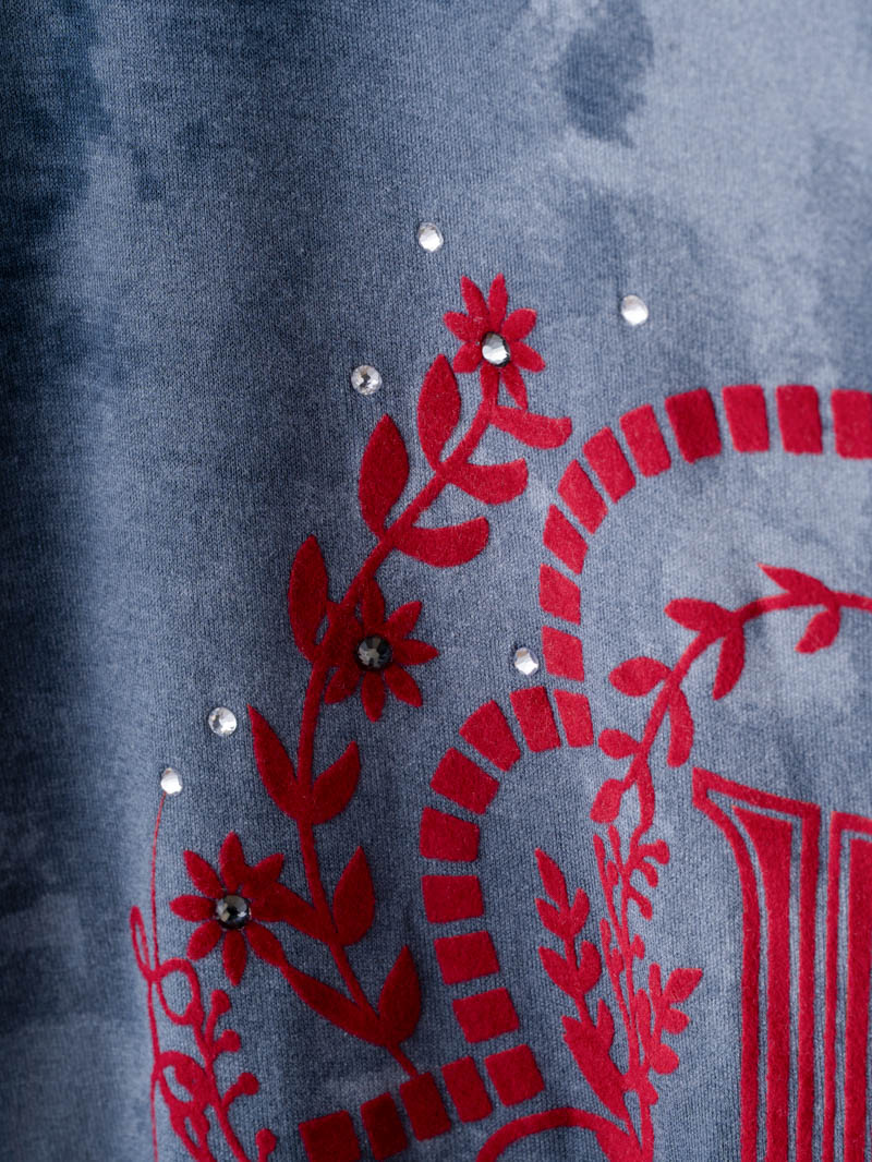 フロッキープリント Tシャツ カーキ 1534-1457