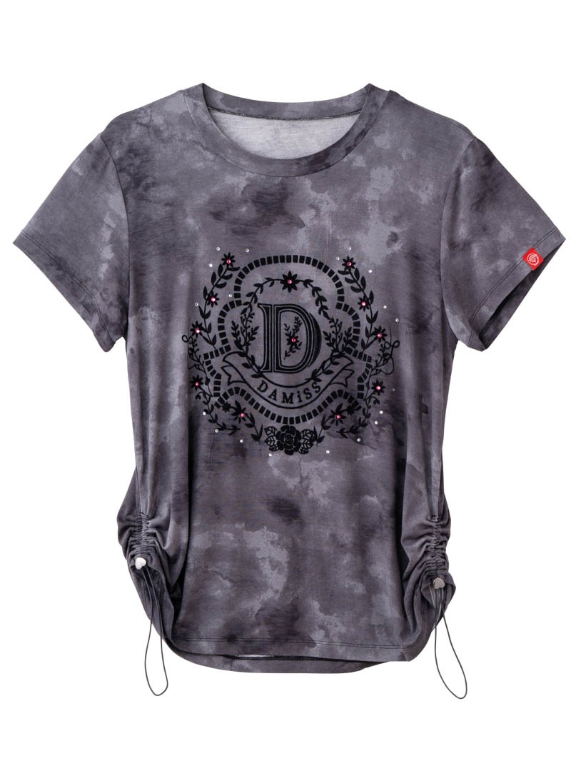 フロッキープリント Tシャツ カーキ 1534-1457