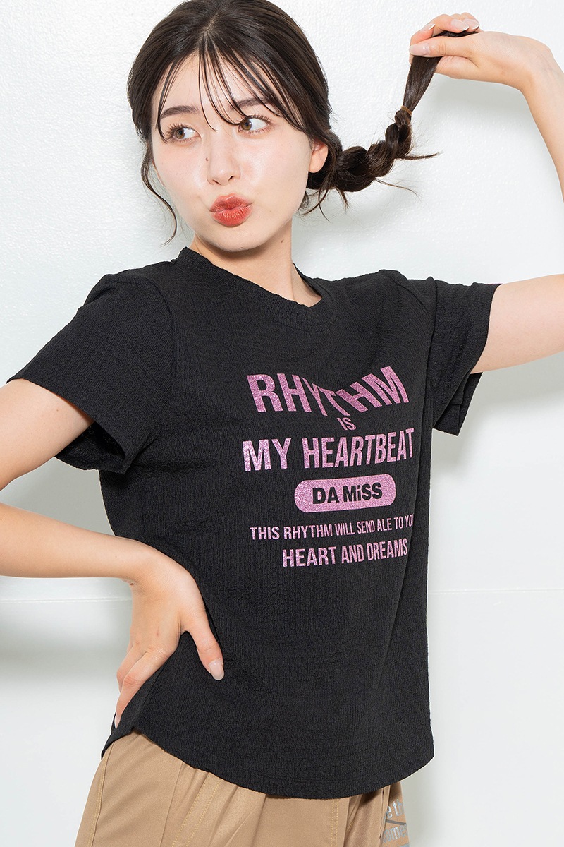 【先行割10％OFF】　リップルロゴTシャツ ブラック　1634-1482【6/12まで】
