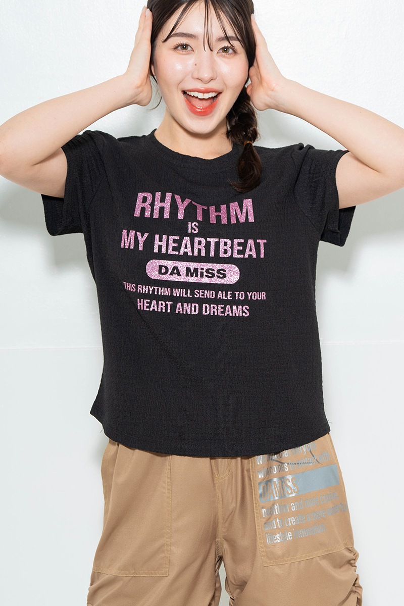 【先行割10％OFF】　リップルロゴTシャツ ブラック　1634-1482【6/12まで】