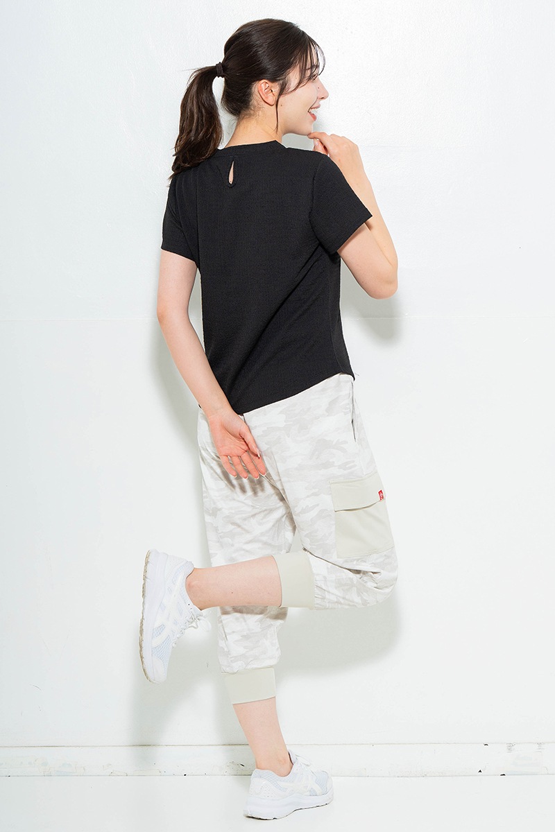 【先行割10％OFF】　リップルロゴTシャツ ブラック　1634-1482【6/12まで】