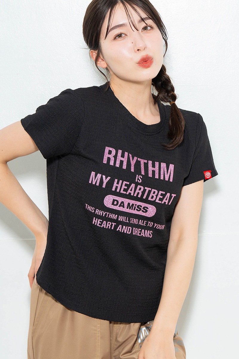【先行割10％OFF】　リップルロゴTシャツ ブラック　1634-1482【6/12まで】