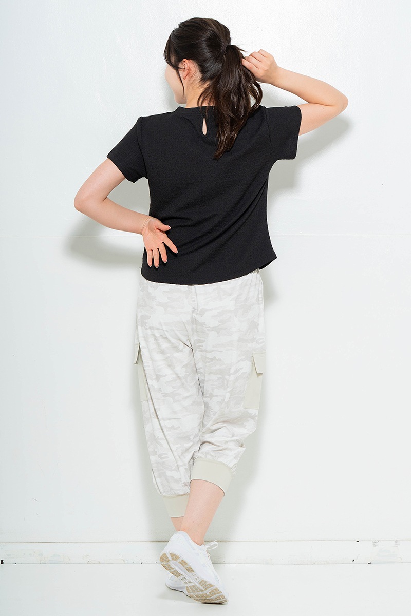 【先行割10％OFF】　リップルロゴTシャツ ブラック　1634-1482【6/12まで】