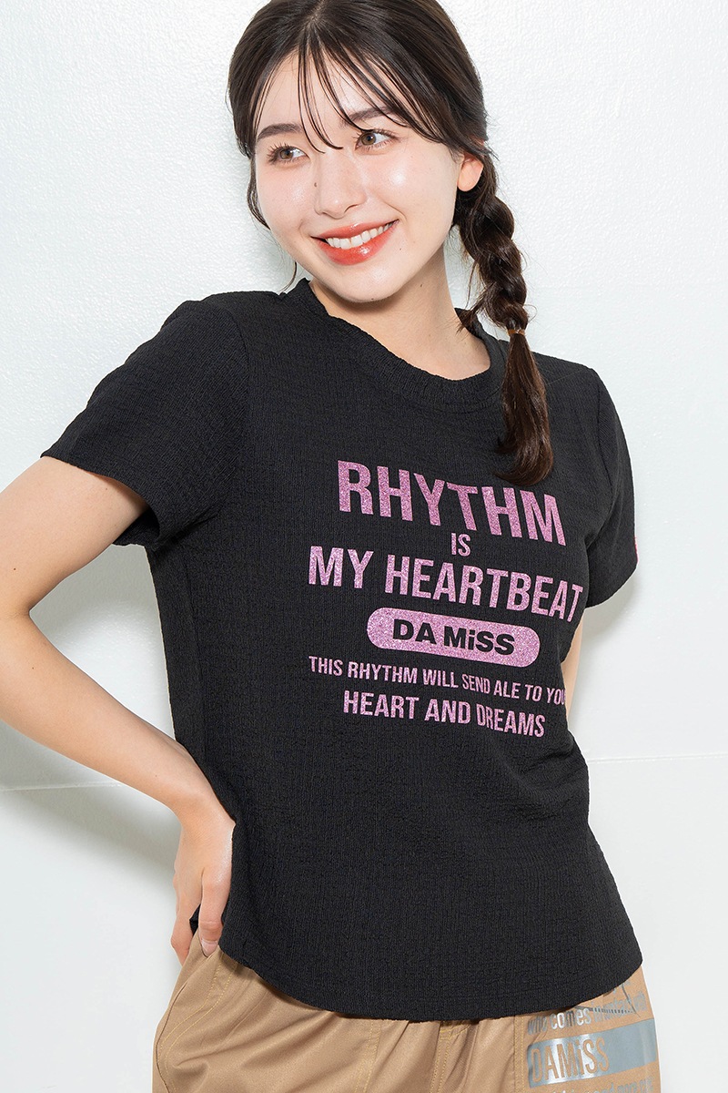 【先行割10％OFF】　リップルロゴTシャツ ブラック　1634-1482【6/12まで】