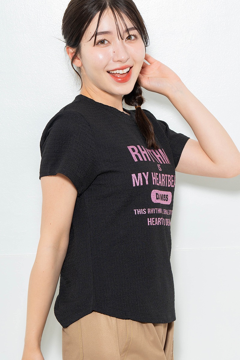 【先行割10％OFF】　リップルロゴTシャツ ブラック　1634-1482【6/12まで】