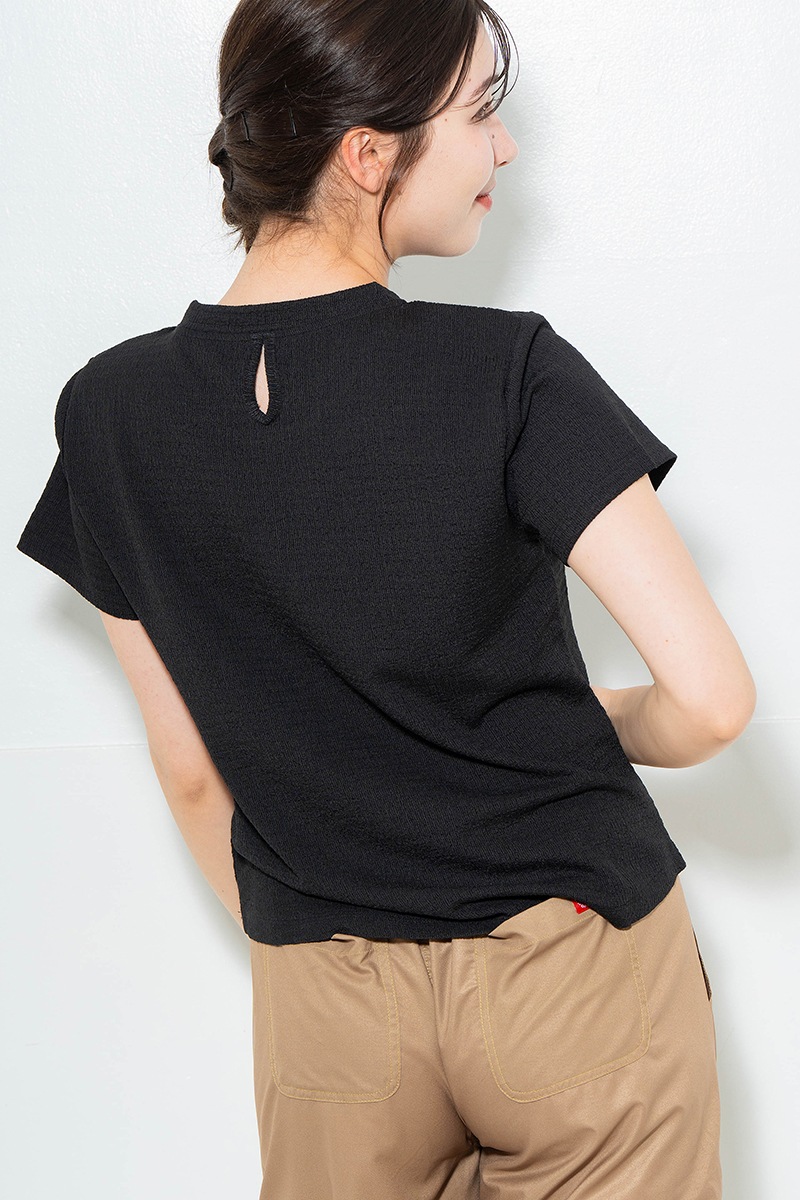 【先行割10％OFF】　リップルロゴTシャツ ブラック　1634-1482【6/12まで】