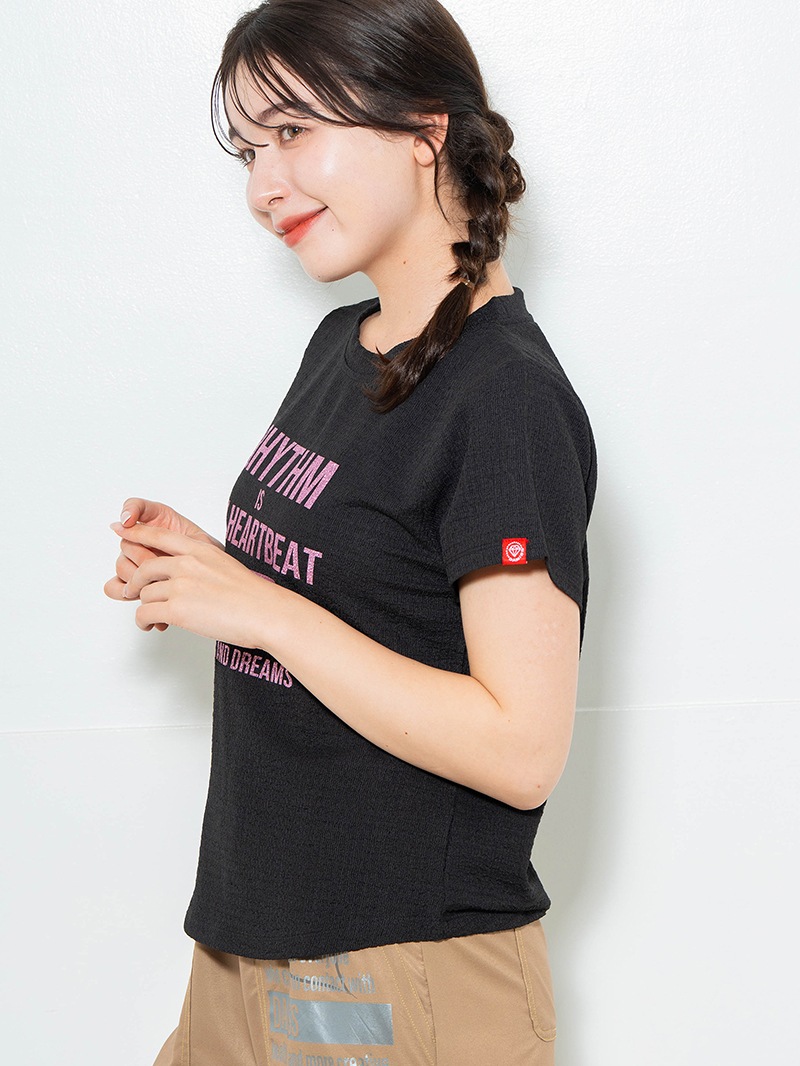【先行割10％OFF】　リップルロゴTシャツ ブラック　1634-1482【6/12まで】
