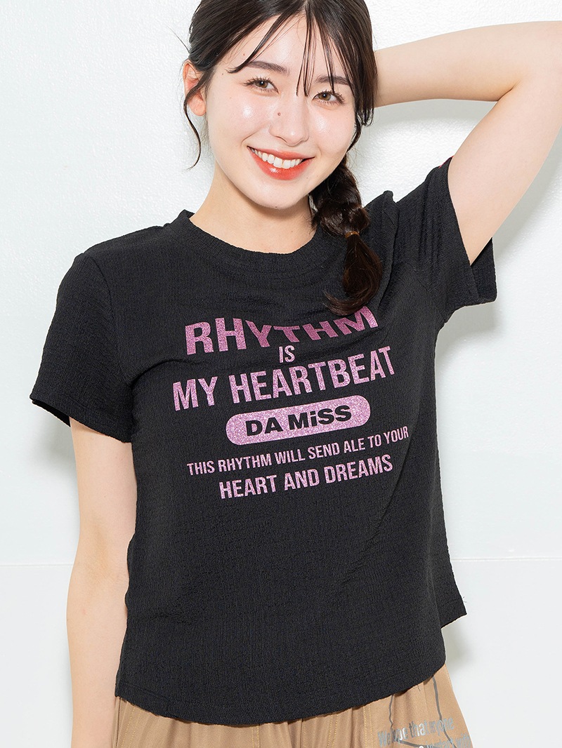 【先行割10％OFF】　リップルロゴTシャツ ブラック　1634-1482【6/12まで】