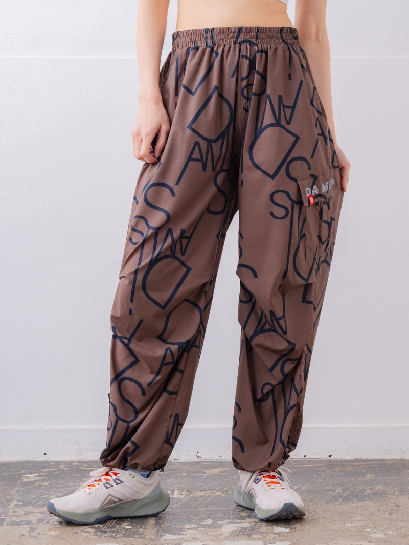 Airy プリント ワイドカーゴパンツ カーキ 1532-1458 | D SHOP 着心地