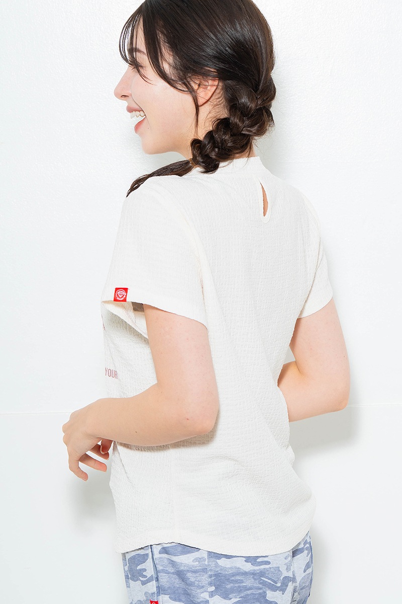 リップルロゴTシャツ アイボリー　1634-1482