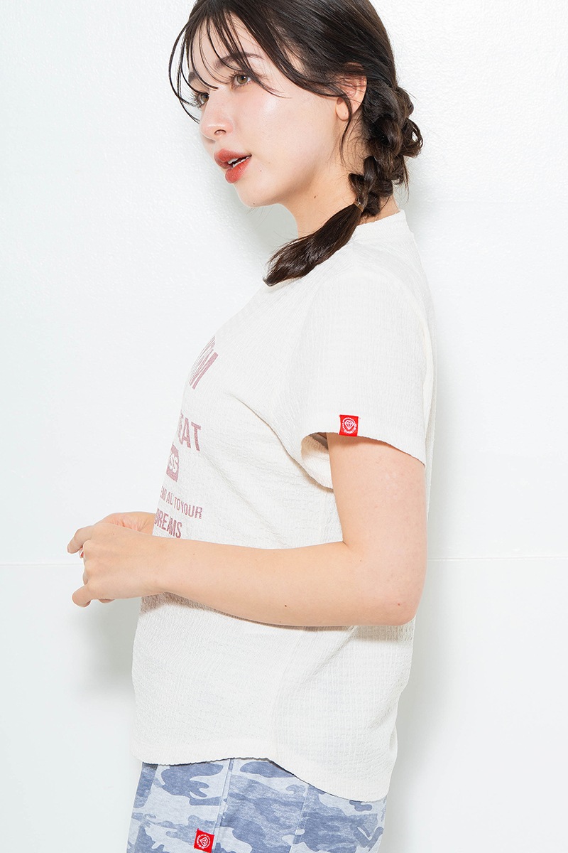 リップルロゴTシャツ アイボリー　1634-1482