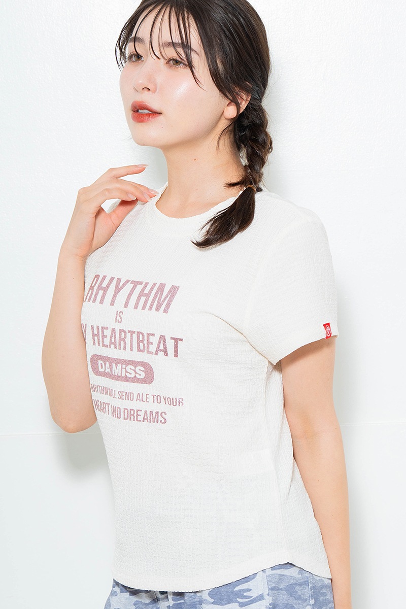 リップルロゴTシャツ アイボリー　1634-1482