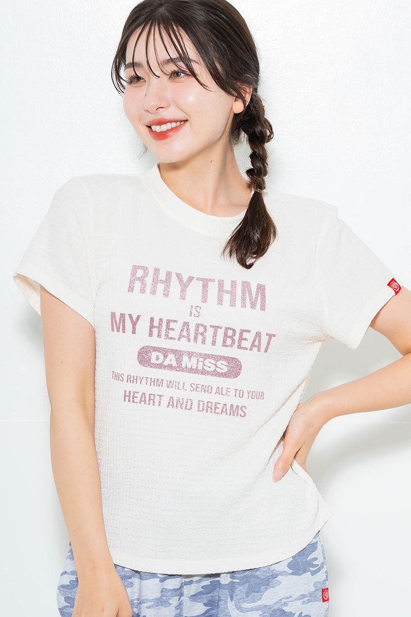 リップルロゴTシャツ アイボリー　1634-1482