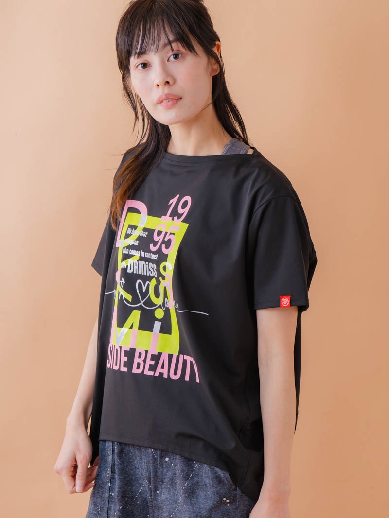 グラフィック Tシャツ ブラック 1534-1618