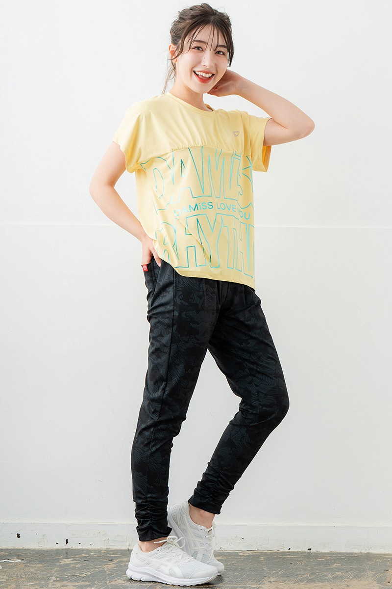 【先行割10％OFF】　ジャカード風プリントパンツ ブラック　5632-1483【6/12まで】