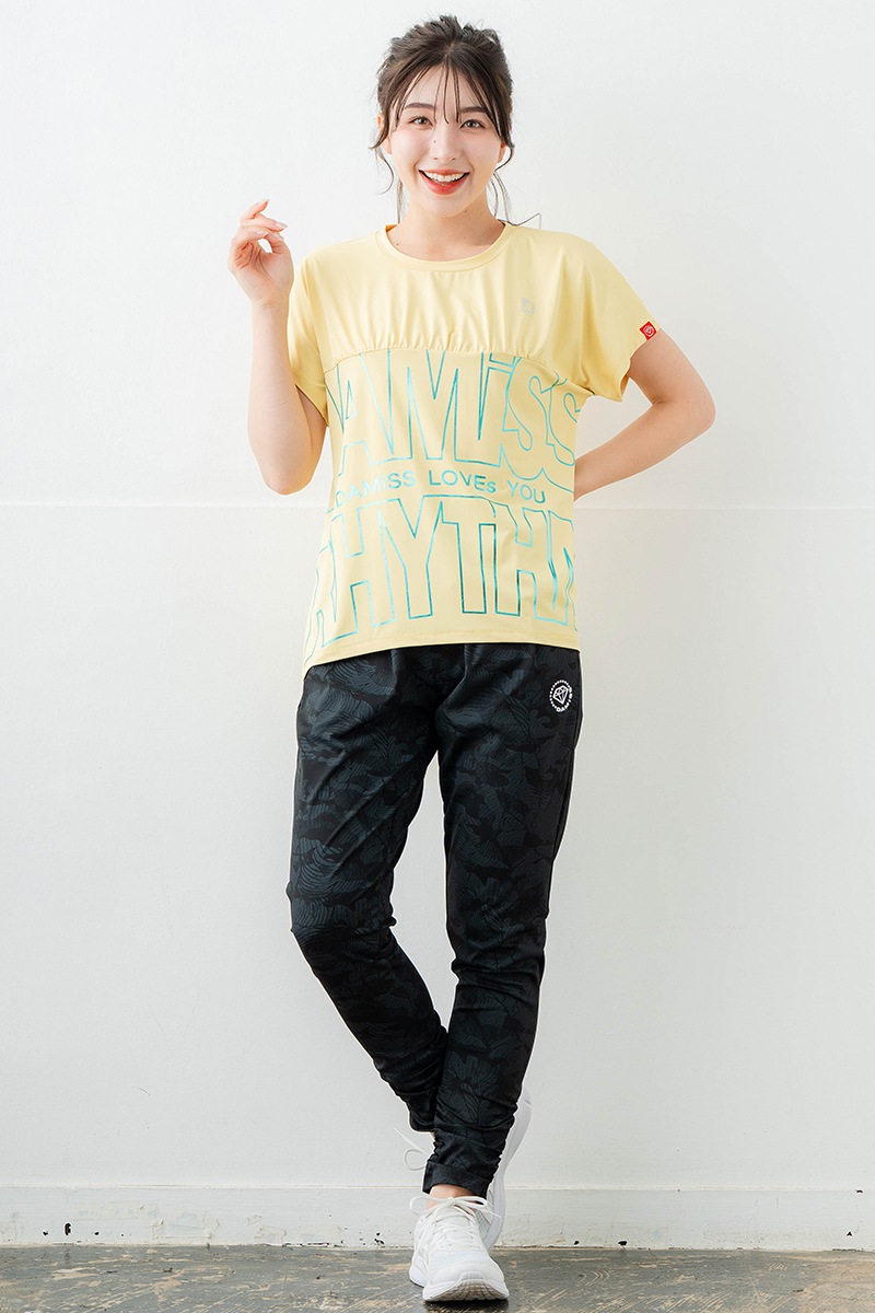 【先行割10％OFF】　ジャカード風プリントパンツ ブラック　5632-1483【6/12まで】