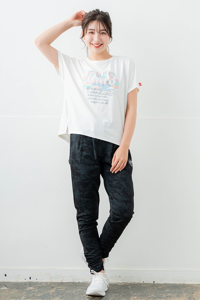【先行割10％OFF】　ジャカード風プリントパンツ ブラック　5632-1483【6/12まで】