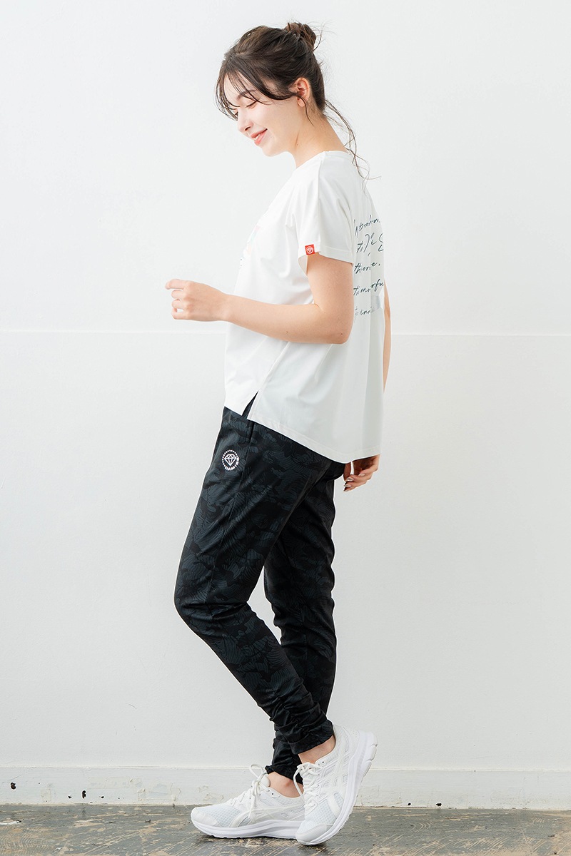 【先行割10％OFF】　ジャカード風プリントパンツ ブラック　5632-1483【6/12まで】