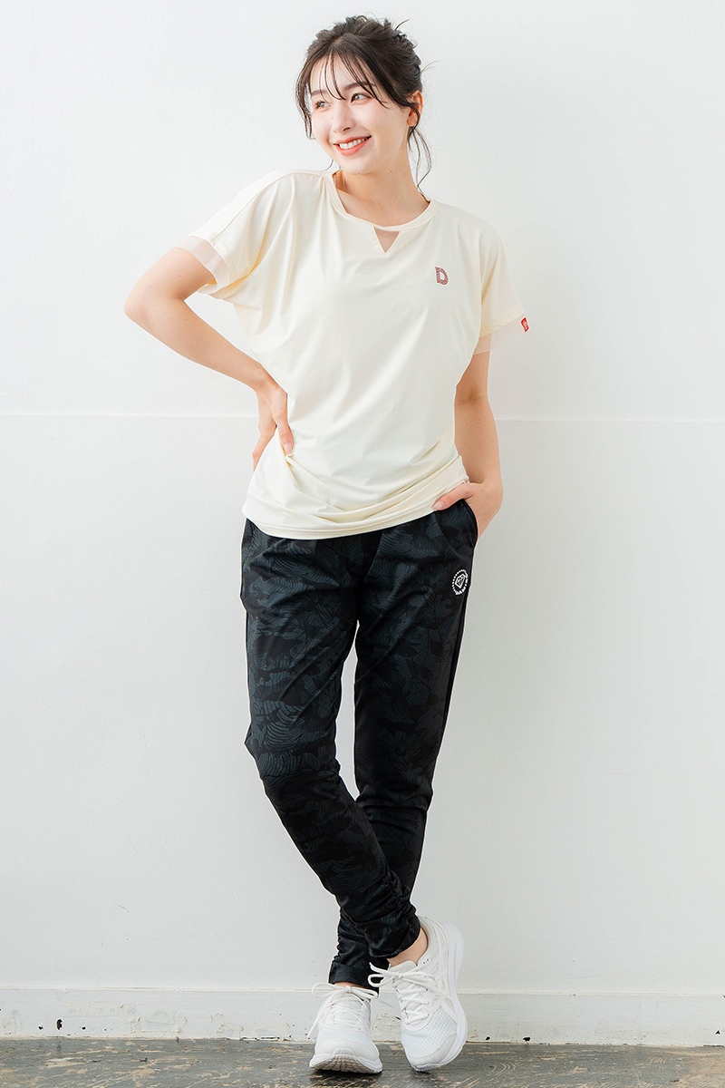 ジャカード風プリントパンツ ブラック 5632-1483 | D SHOP 大人の女性