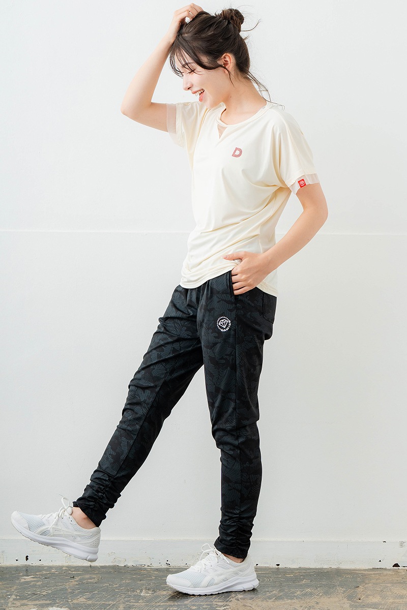 【先行割10％OFF】　ジャカード風プリントパンツ ブラック　5632-1483【6/12まで】