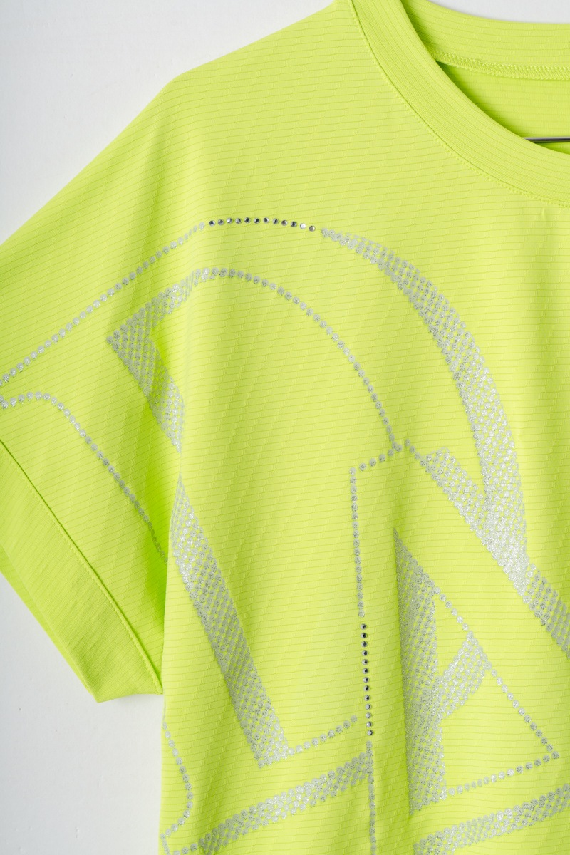 ボールドロゴTシャツ　ライム　1534-1611