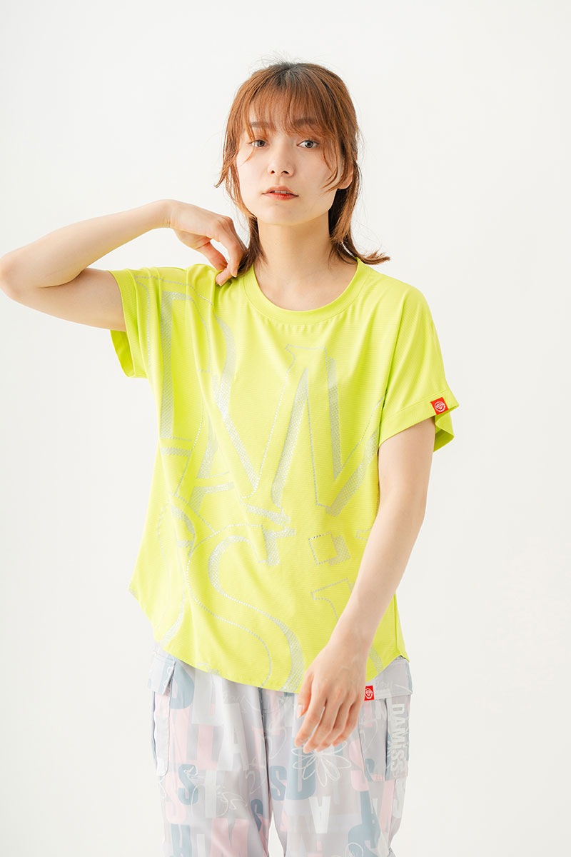 ボールドロゴTシャツ　ライム　1534-1611