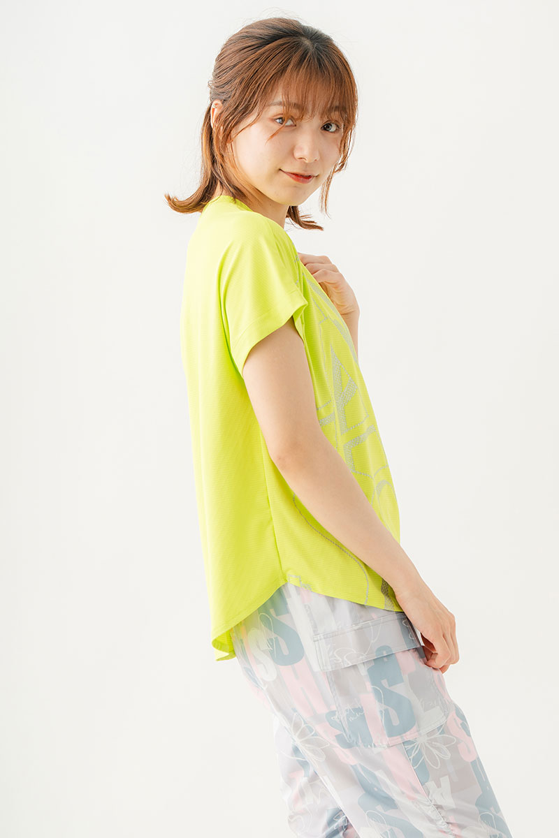 ボールドロゴTシャツ　ライム　1534-1611