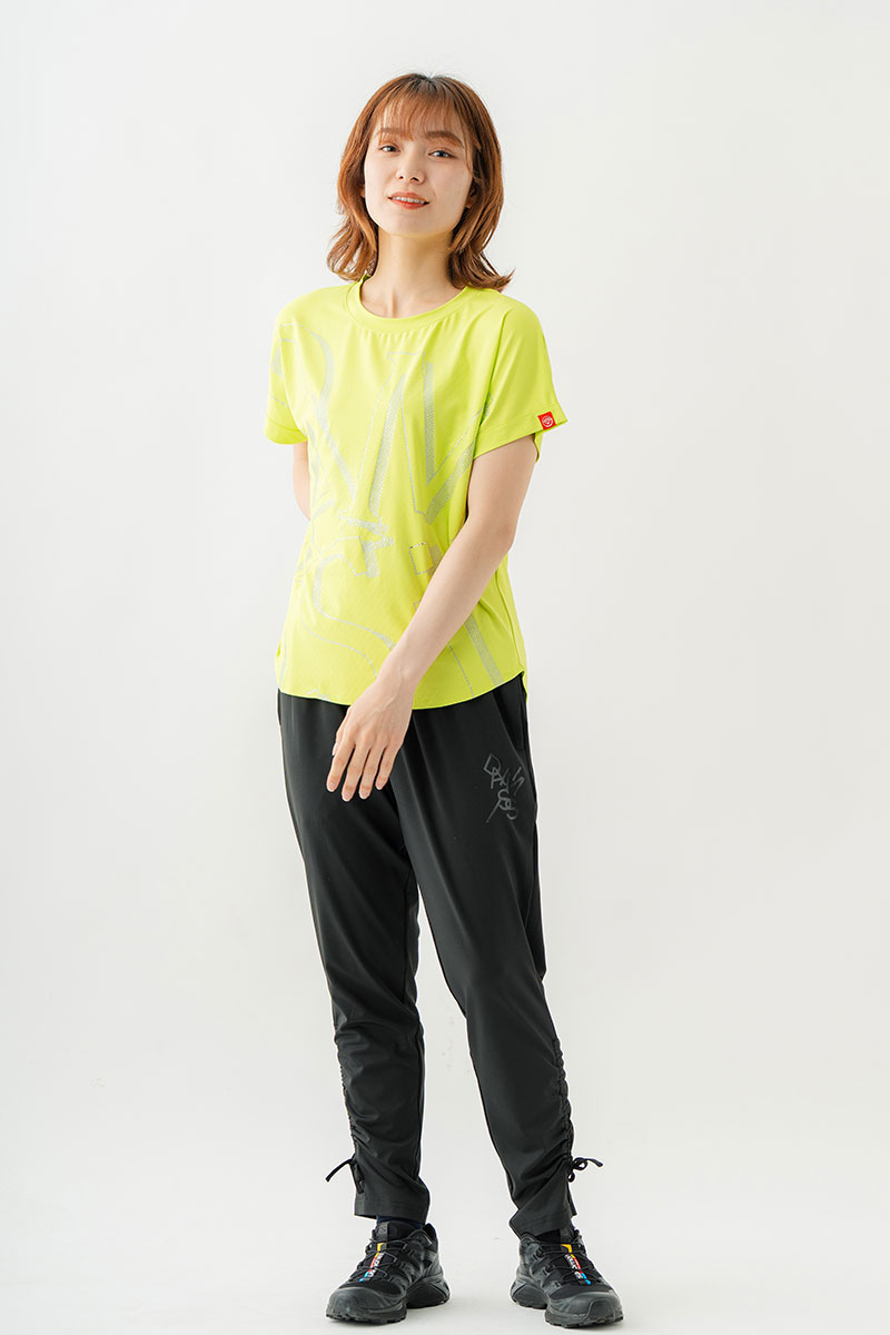 ボールドロゴTシャツ　ライム　1534-1611