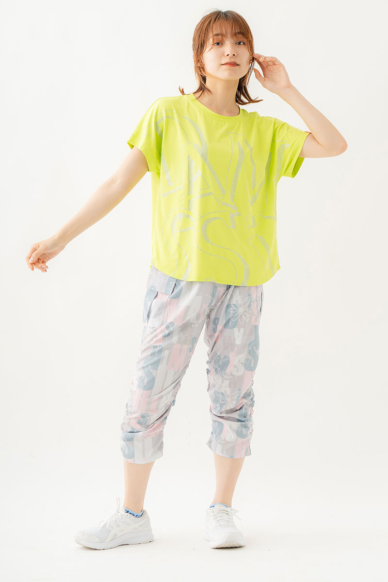 ボールドロゴTシャツ　ライム　1534-1611