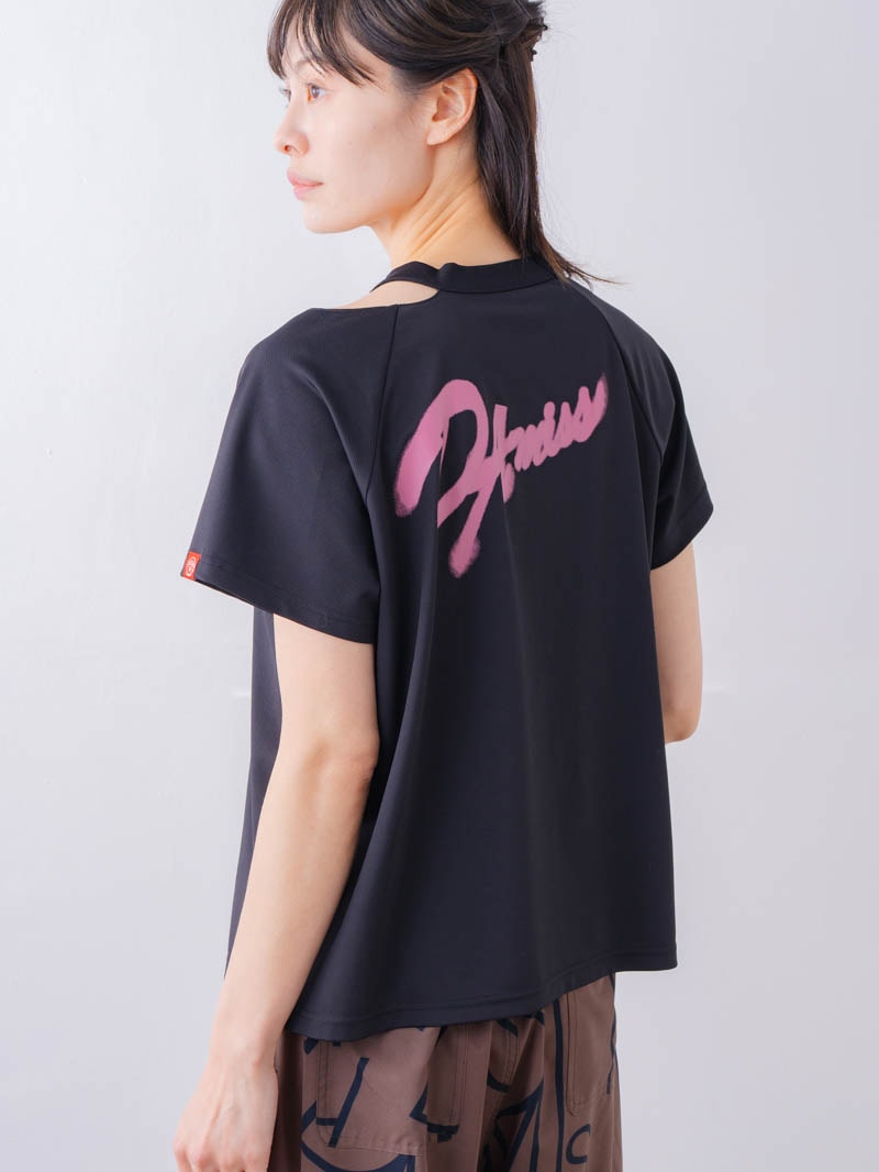 先行割10％OFF】 スプレーロゴ ウェッジ Tシャツ ブラック 1534-1456