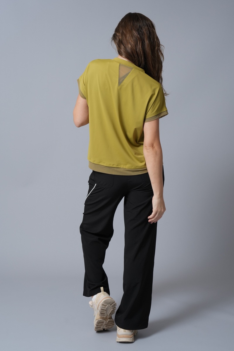 マーブルフローラTシャツ オリーブ 1434-1418