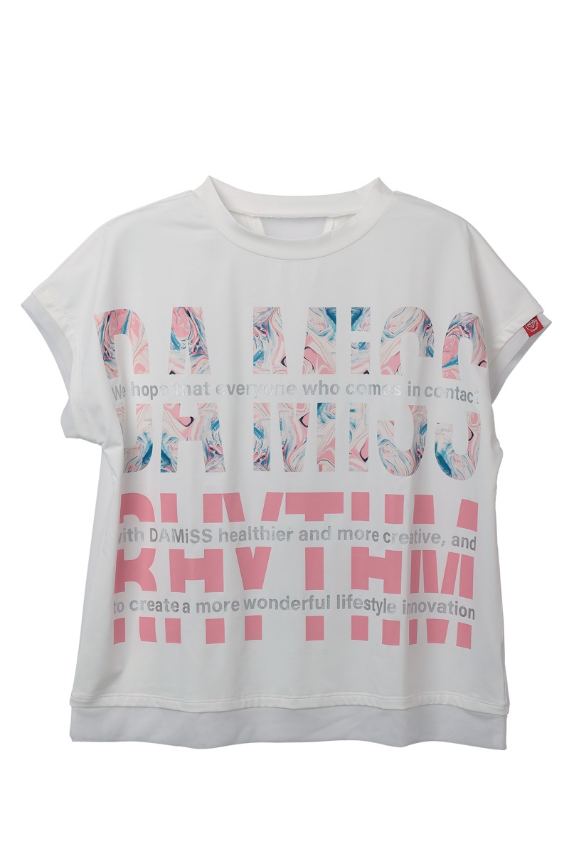 マーブルフローラTシャツ オリーブ 1434-1418