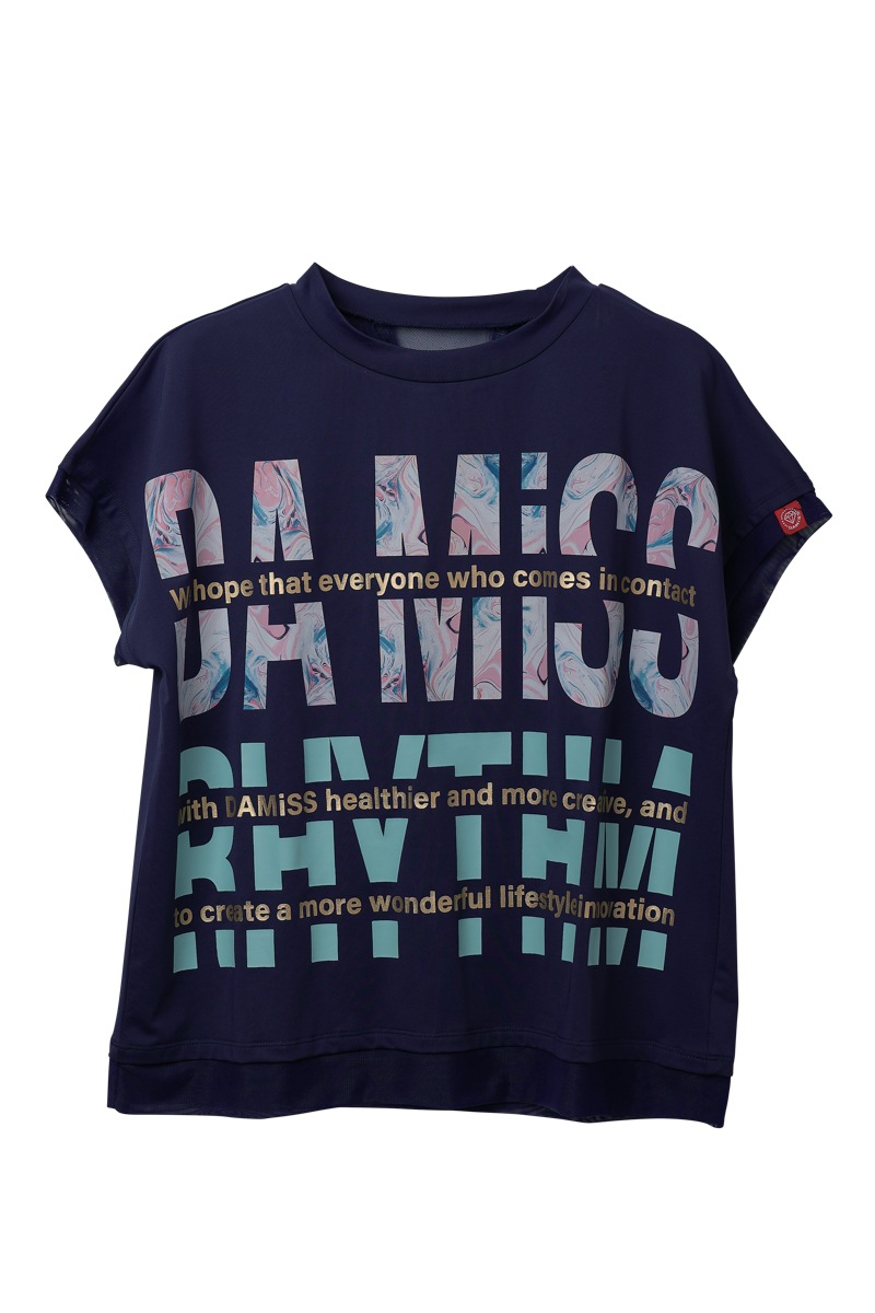 マーブルフローラTシャツ オリーブ 1434-1418